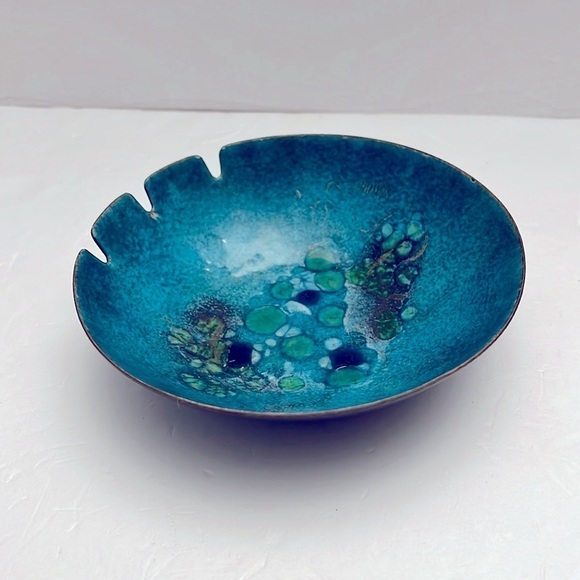 MCM enamel over copper large ashtray - Picture 1 of 7